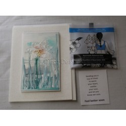 Tea Bag Encaustic Greeting Cards - Get Well (or) Sending a Cup of Tea